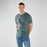desel contrast crew neck green tee shirt for men
